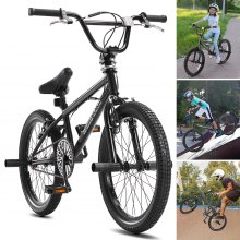 VEVOR 20-Inch BMX Bike Freestyle Bike Men Kids BMX Bicycle Hi-Ten Steel Frame