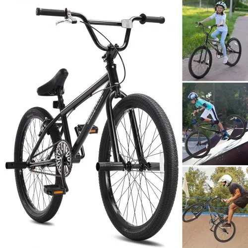 VEVOR BMX Bike, 24-Inch Wheel Freestyle Bike, BMX Race Bike with