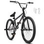 VEVOR 24-Inch BMX Bike Freestyle Bike Men Kids BMX Bicycle Hi-Ten Steel Frame