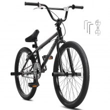 Bicicleta BMX VEVOR de 24 pulgadas, estilo libre, para hombres y niños, con cuadro de acero Hi-Ten