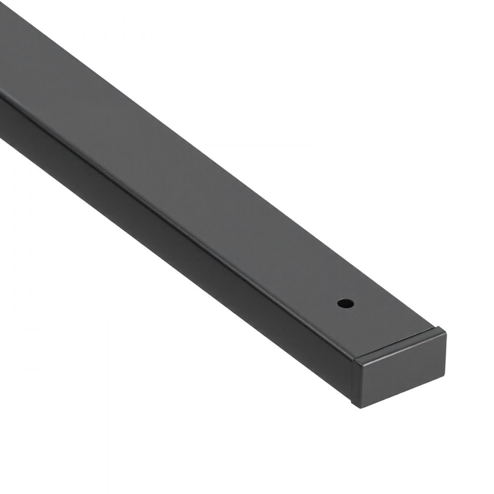 VEVOR 61 Pack Deck Balusters, 75 cm Galvanized Steel Railing Spindles, Hollow Rectangle Metal Decking Stair Balusters with Pre-Drilled Hole, End Caps, Screws, for Deck, Porch & Stair Railing, Black