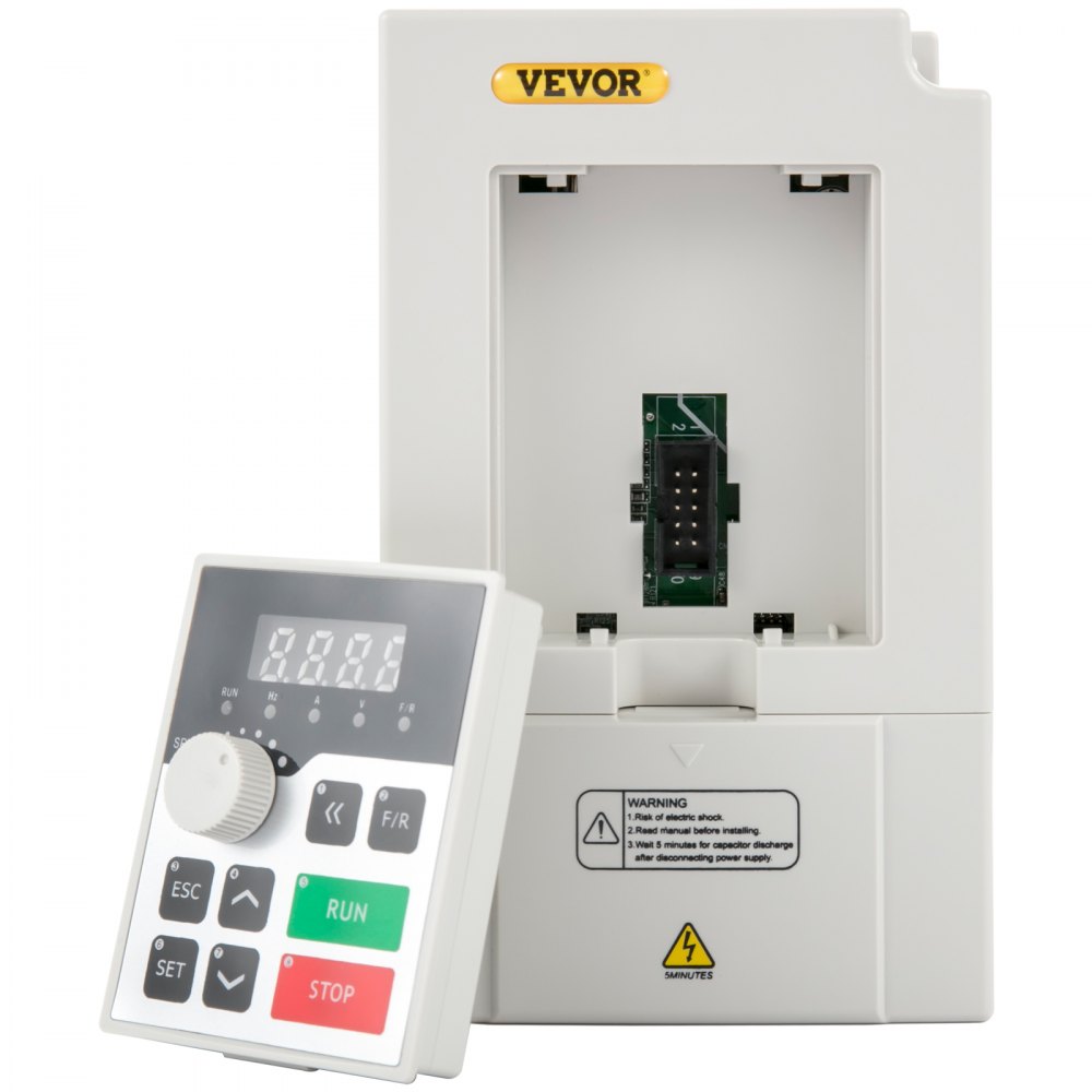 VEVOR Variable Frequency Drive, AC 110V Input 2.2KW Variable Frequency CNC Drive Inverter Converter, VFD 3HP 1 or 3 Phase Input, 3 Phase Output, CNC Motor Inverter Converter for Motor Speed Control