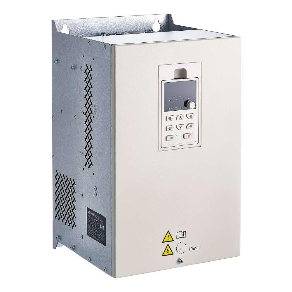 VEVOR 15HP 11KW 50A VFD, Single/3-Phase 220V Input to 3-Phase 220V Output, 0–2000Hz Variable Frequency Drive, Built-in PID for Constant Pressure Water Supply, Precision Motor Speed Control