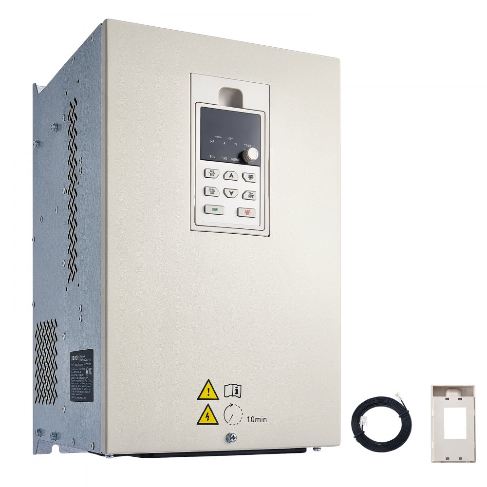 VEVOR 15HP 11KW 50A VFD, Single/3-Phase 220V Input to 3-Phase 220V Output, 0–2000Hz Variable Frequency Drive, Built-in PID for Constant Pressure Water Supply, Precision Motor Speed Control