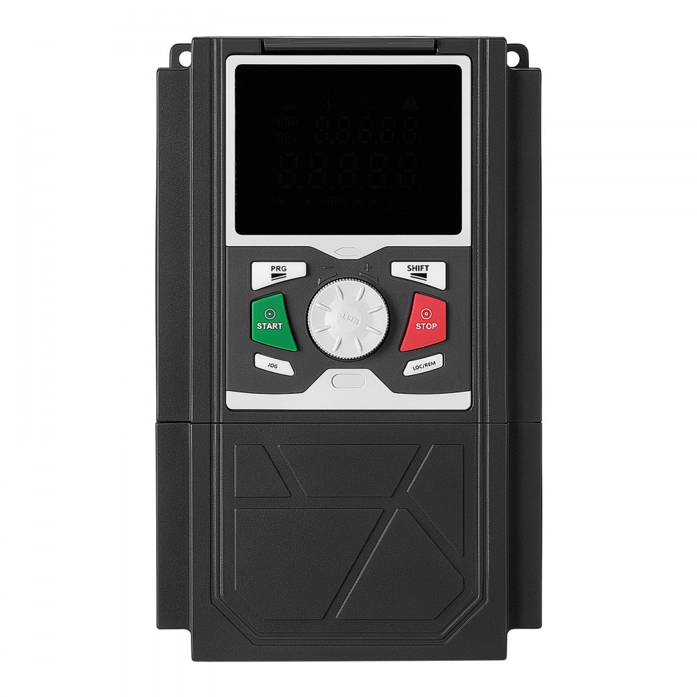 Variador de frecuencia VEVOR de 3 HP, 2,2 kW, 5,8 A, entrada/salida trifásica CA 480 V, salida trifásica a trifásica, VFD de 0 a 500 Hz, modos de control V/F SVC para un control preciso de la velocidad del motor.