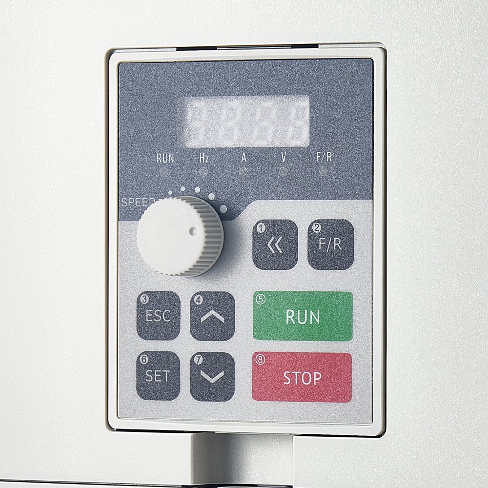 VEVOR 7.5HP 5.5KW 25A VFD, Single/3-Phase 220V Input to 3-Phase 220V Output, 0–2000Hz Variable Frequency Drive, Built-in PID for Constant Pressure Water Supply, Precision Motor Speed Control
