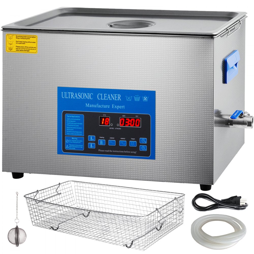 Ultrasonic Cleaner 6L Professional Knob Control Ultrasonic Cleaners with  Heater Timer for Jewelry Watch Glasses Cleaning