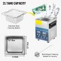 2l Ultrasonic Cleaner 28/40khz Degas Semiwave Stainless Steel Heater W/timer Lab