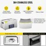 VEVOR 30L Ultrasonic Cleaner 28/40khz Dual Frequency Professional Ultrasonic Parts Cleaner with Heater Timer for Parts Dental Instruments Cleaning