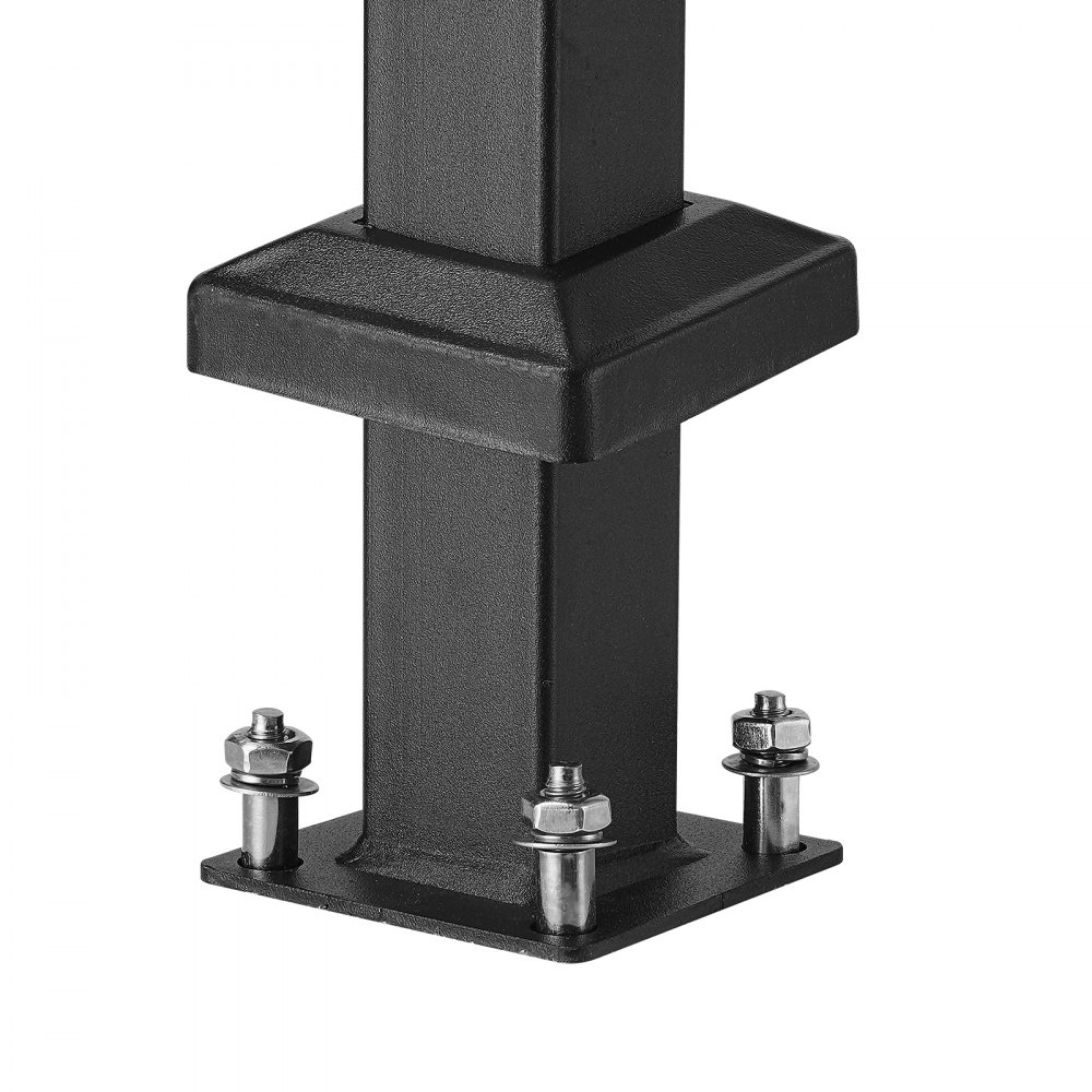 VEVOR Handrails for Outdoor Steps, 3-4 Step Stair Hand Rail Kit, Transitional Iron Railings with Installation Kit, Stair Rails for Seniors, Concrete Steps & Porch & Deck, Black Retro Arch