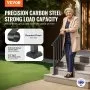 VEVOR Handrails for Outdoor Steps, 3-4 Step Stair Hand Rail Kit, Transitional Iron Railings with Installation Kit, Stair Rails for Seniors, Concrete Steps & Porch & Deck, Black Retro Arch