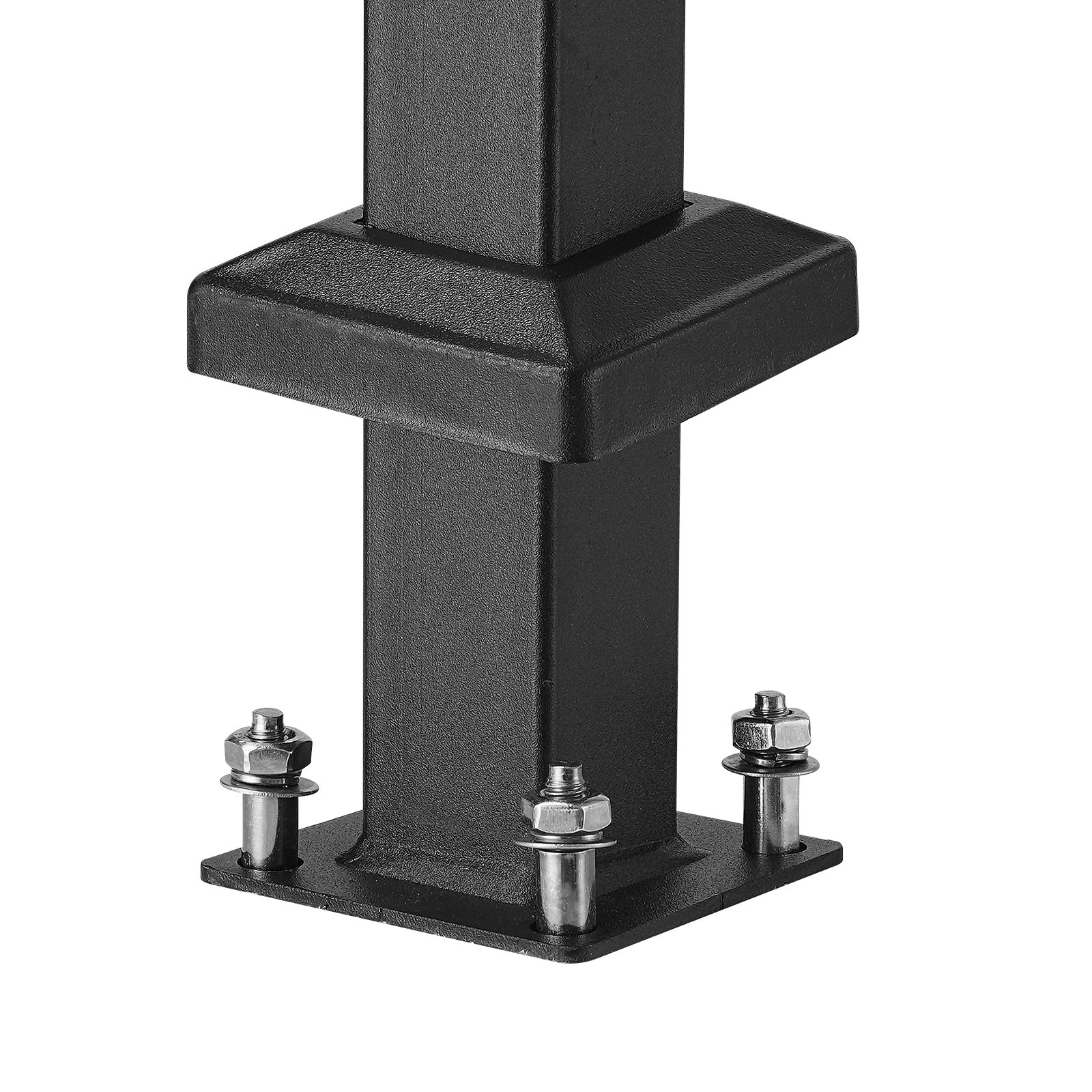 VEVOR Handrails for Outdoor Steps, 3-4 Step Stair Hand Rail Kit, Transitional Iron Railings with Installation Kit, Stair Rails for Seniors, Concrete Steps & Porch & Deck, Black Retro Arch