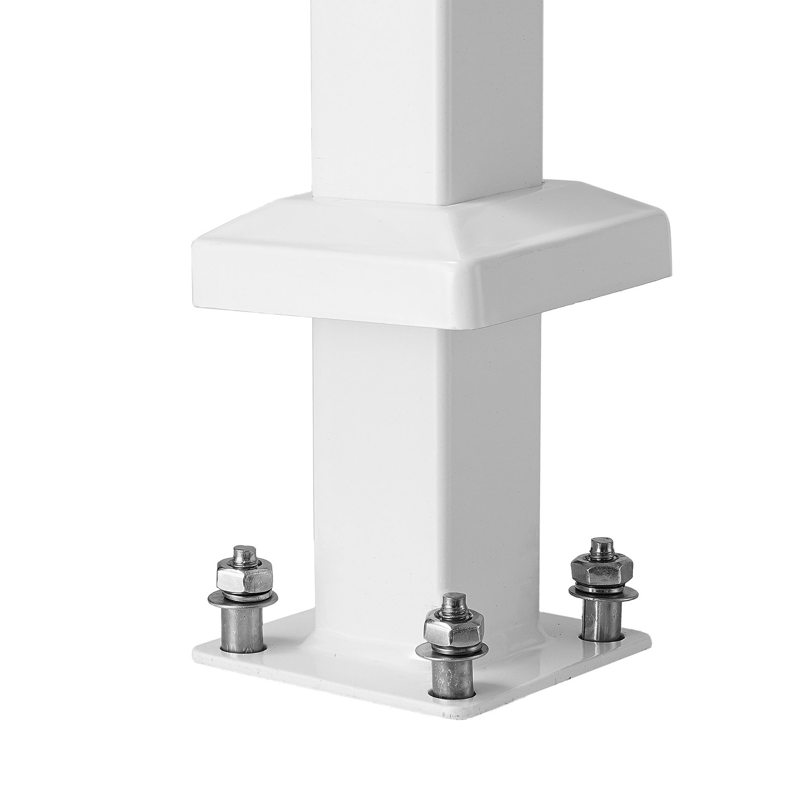 VEVOR Handrails for Outdoor Steps, 3-4 Step Stair Hand Rail Kit, Transitional Carbon Steel Railings with Installation Kit, Stair Rails for Seniors, Concrete Steps & Porch & Deck, White Retro Arch