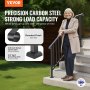 VEVOR 5-6 Step Handrails for Outdoor for Seniors Porch Deck Black Retro Arch