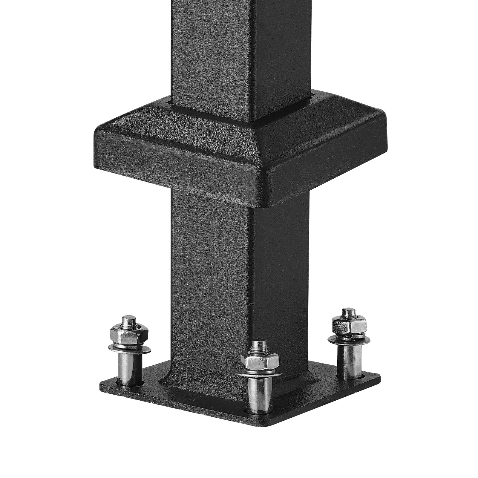 VEVOR Handrails for Outdoor Steps, 5 Step Stair Hand Rail Kit, Transitional Carbon Steel Railings with Installation Kit, Stair Rails for Seniors, Concrete Steps & Porch & Deck, Black Retro Arch