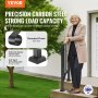 VEVOR 1-2 Step Handrails for Outdoor for Seniors Porch Deck Retro Arch Black