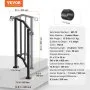 VEVOR Handrails for Outdoor Steps, 1-2 Step Stair Hand Rail Kit, Transitional Carbon Steel Railings with Installation Kit, Stair Rails for Seniors, Concrete Steps & Porch & Deck, Black Retro Arch