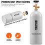 VEVOR 2.3 kg CO2 Tank Aluminum Gas Cylinder, Brand New CO2 Cylinder with Gray Spray Coating, CO2 Air Tank with CGA320 Valve, For Dispensing Draft Soda Beer