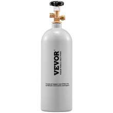 VEVOR 2.3 kg CO2 Tank Aluminum Gas Cylinder, Brand New CO2 Cylinder with Gray Spray Coating, CO2 Air Tank with CGA320 Valve, For Dispensing Draft Soda Beer
