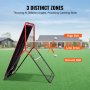 VEVOR Baseball And Softball Rebounder Net, 3.5 x 4.5 ft 2-in-1 Switch Hitter Pitch Trainer, PitchBack Baseball Pitching Return Trainer Nest, Bounce Back Net for Fielding/Throwing Practice