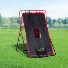 VEVOR Baseball- ja softball-rebounder-verkko 3x4,5 jalkaa 2-in-1 Switch Hitter Pitch