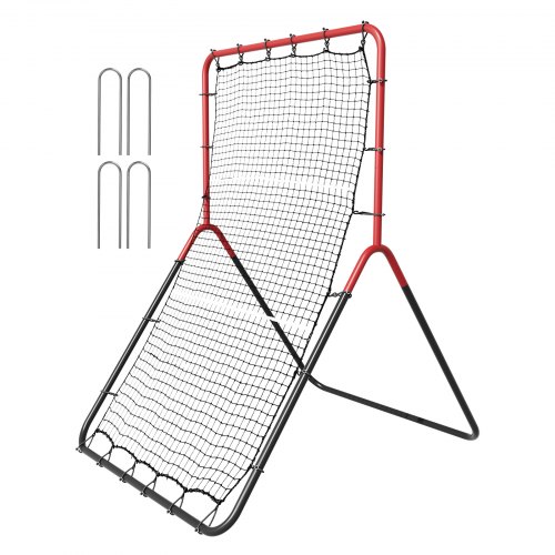 Pejevir Baseball Rebounder Net 4x4 Ft - Softball Pitch Back With Adjustable Angles & Target