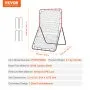 VEVOR Baseball And Softball Rebounder Net, 3 x 4.5 ft PitchBack Baseball Pitching Nest, 3-Way Baseball, Softball Pitchback Net, Fielding Trainer, Bounce Back Net for Fielding/Throwing Practice