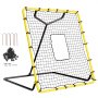 VEVOR Baseball And Softball Rebounder Net, 4 x 4.5 Feet PitchBack Baseball Nest for Pitching and Fielding Training, Pitch Return Trainer Rebound Net with Pitching Target, 4 Adjustable Angles