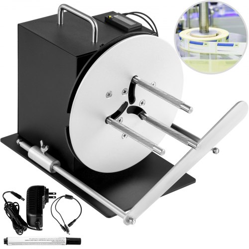 VEVOR Automatic Label Rewinder R7 with Counting Device 100mm Width Label Rewinder Machine 190mm Max.Diameter Rewinding Machine Synchronize with Printer for Industries