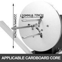 VEVOR Label Rewinder, 120mm Width Label Rewinder Machine, Bi-Directional Rewinding Machine 220mm Max, Diameter Synchronize with Printers for Industries