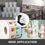 VEVOR Label Rewinder 220mm Max. Diameter Label Tags Rewinder Machine, 1-4 Inch Automatic Bi-Directional Rewind Rewinding Machine, 120mm Width Synchronize with Printers for Industries