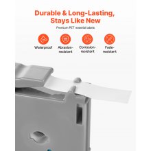 VEVOR Label Maker Tape 4 Pack 12 mm Black on White Label Maker Refills M-K231