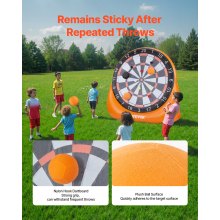 VEVOR Inflatable Soccer Dart Board over 6 ft with 4 Kick Balls 12 Tennis Pump