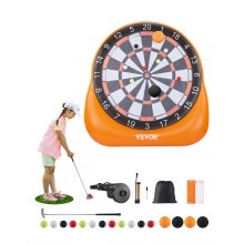VEVOR Inflatable Soccer Dart Board over 6 ft with 4 Kick Balls 12 Tennis Pump