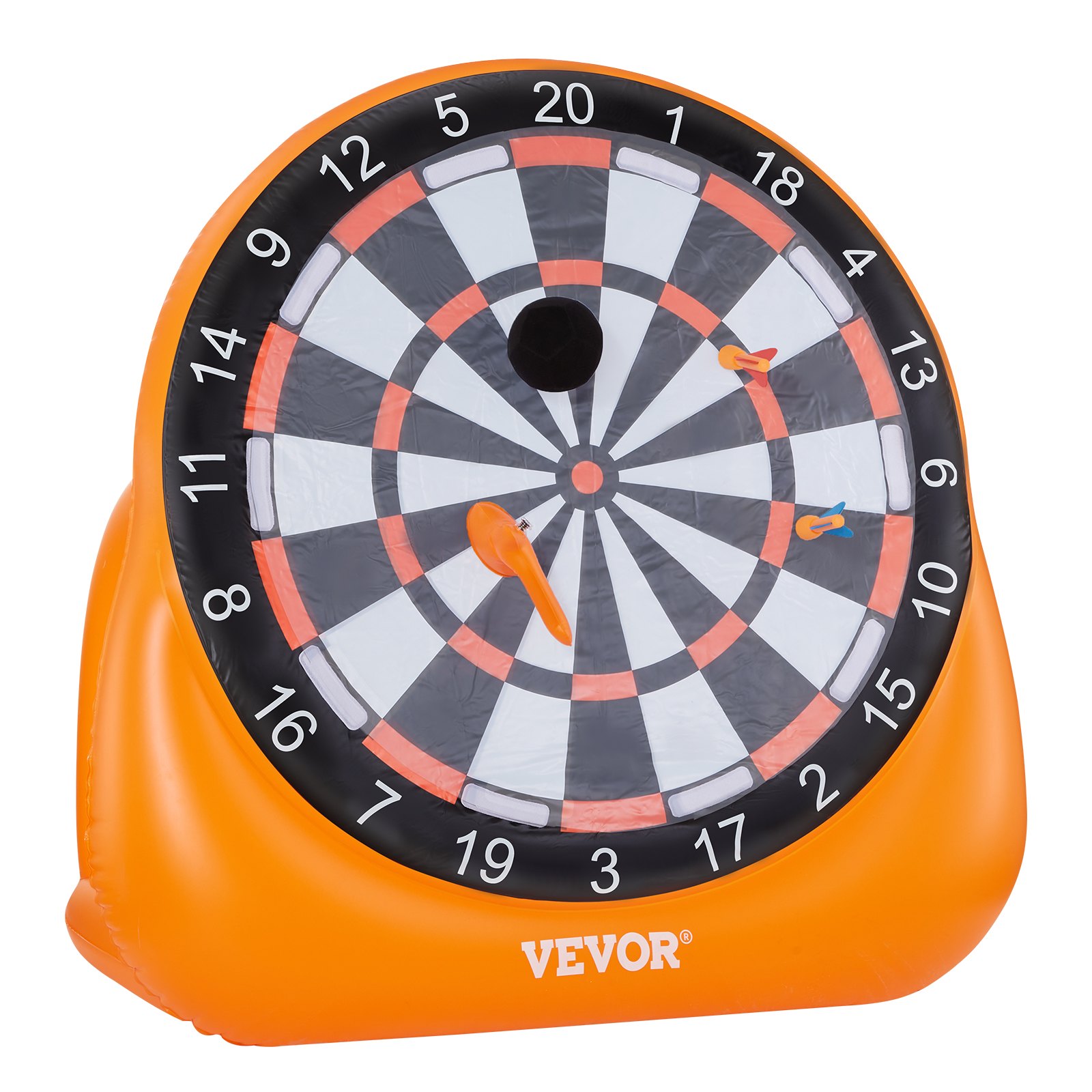 VEVOR Inflatable Soccer Dart Board, over 2 m High Giant Soccer Dart Board with 4 Kick Balls 6 Darts 6 Axe & Air Pump, 3-Min Setup, Ideal for Giant Yard Games, Giant Kick Darts Game, Soccer Dart Game
