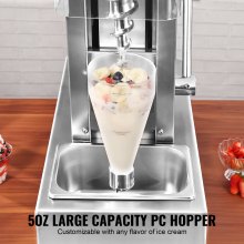VEVOR Ice Cream Blender 750W  Ice Cream Mixer Stir Machine 304 Stainless Steel