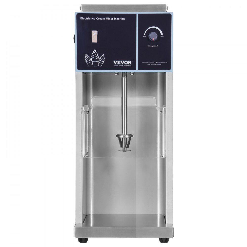 VEVOR Ice Cream Blender, 400W High-Speed Ice Cream Maker Mixer Stir Machine 4200RPM, Stepless Speed Adjustment, 304 Stainless Steel Ice Cream Shaker, 3 Hand Cups, Make Various Flavors of Ice Cream