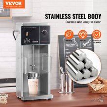 VEVOR Ice Cream Blender 400W  Ice Cream Mixer Stir Machine 304 Stainless Steel