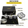 VEVOR Ice Ball Press Kit, Anodized 7075 Aluminum, w/ Silicone Moulds, Large Mat, Stainless Steel Tong & Two Glasses, Double Size Crystal Clear Rounds for Whiskeys, Cocktails on Parties & Holidays