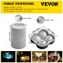 VEVOR Ice Ball Press Kit, Anodized 7075 Aluminum, with Silicone Moulds, Large Mat, Stainless Steel Tong & Two Glasses, Double Size Crystal Clear Rounds for Whiskeys, Cocktails on Parties & Holidays