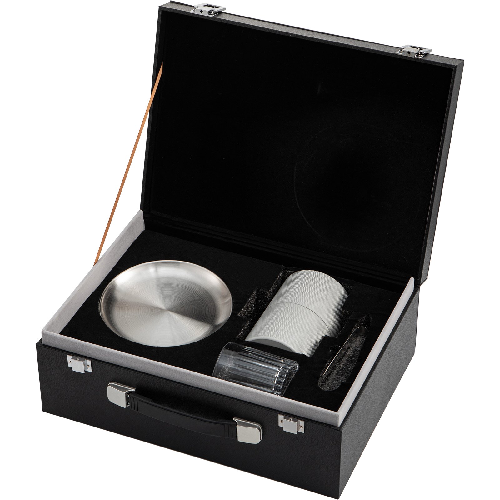 VEVOR Ice Ball Press Kit, Anodized 7075 Aluminum, with Silicone Moulds, Large Mat, Stainless Steel Tong & Two Glasses, Double Size Crystal Clear Rounds for Whiskeys, Cocktails on Parties & Holidays