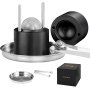 VEVOR Ice Ball Press, 2,4" Ice Ball Maker, Aircraft Aloy Ice Ball Press Kit για 60mm Ice Sphere, Ice Press with Tong and Drip Tray, για Ουίσκι, Cocktail, Bourbon, Scot on Party & Holiday, Μαύρο