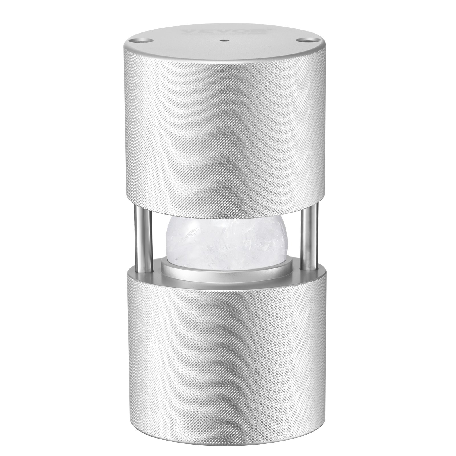 VEVOR Ice Ball Press, 2.1" Ice Ball Maker, Aviation Aluminum Ice Ball Press Kit for 53mm Ice Sphere, Ice Press with Tong and Drip Tray, for Whiskey, Cocktail, Bourbon, Scot on Party & Holiday