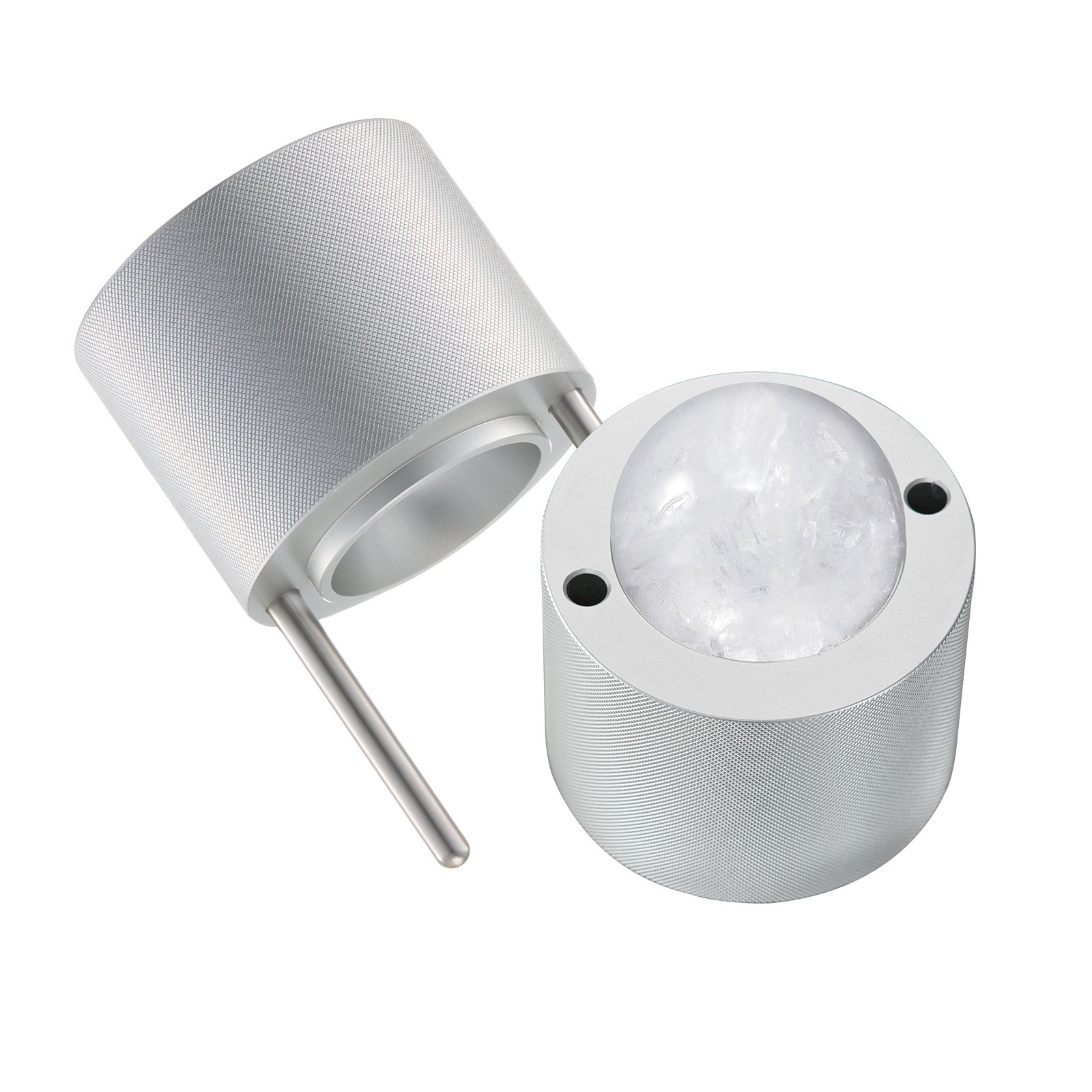 VEVOR Ice Ball Press, 2.1" Ice Ball Maker, Aviation Aluminum Ice Ball Press Kit for 53mm Ice Sphere, Ice Press with Tong and Drip Tray, for Whiskey, Cocktail, Bourbon, Scot on Party & Holiday