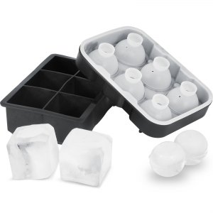 Glacio Premium Silicone Ice Tray Set - 2-in-1 Combo with Large 2 Squa –  Drink With Greg LLC
