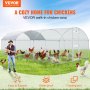 VEVOR Large Metal Chicken Coop with Run, 19.7x9.8x6.6ft, Walkin Poultry Cage for Yard with Waterproof Cover, Dome Roof Large Poultry Cage for Hen House, Duck and Rabbit, Silver