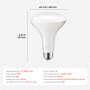 BR30 Indoor Flood Light Bulb 12 Pack 850 Lumens LED Bulbs 3000K Dimmable