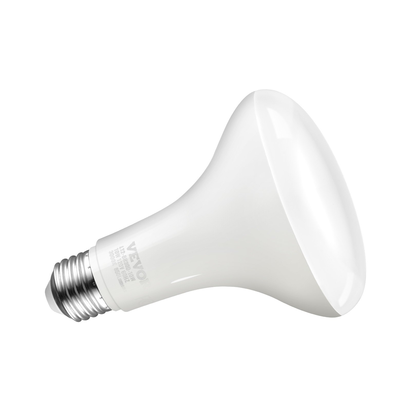 VEVOR BR30 Flood Light Bulb, 12 Pack LED Indoor Flood Lights, 850 Lumens LED Flood Light Bulbs, E26 Standard Base, 3000K Warm Light, 15,000 Hour Lifetime, Stepless Dimmable Recessed Can Light Bulbs