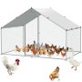 Veľký kovový kurník VEVOR, 9,8 x 6,5 x 6,5 stôp pre kurčatá s vodotesným krytom, kurník so špirálovou strechou s bezpečnostným zámkom pre vonkajšie prostredie a dvor, farma, ohrada pre hydinu v klietke pre kačacie králiky