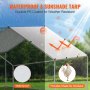 VEVOR large metal chicken coop with waterproof and sunshade tarp for weather resistance and chicken protection.